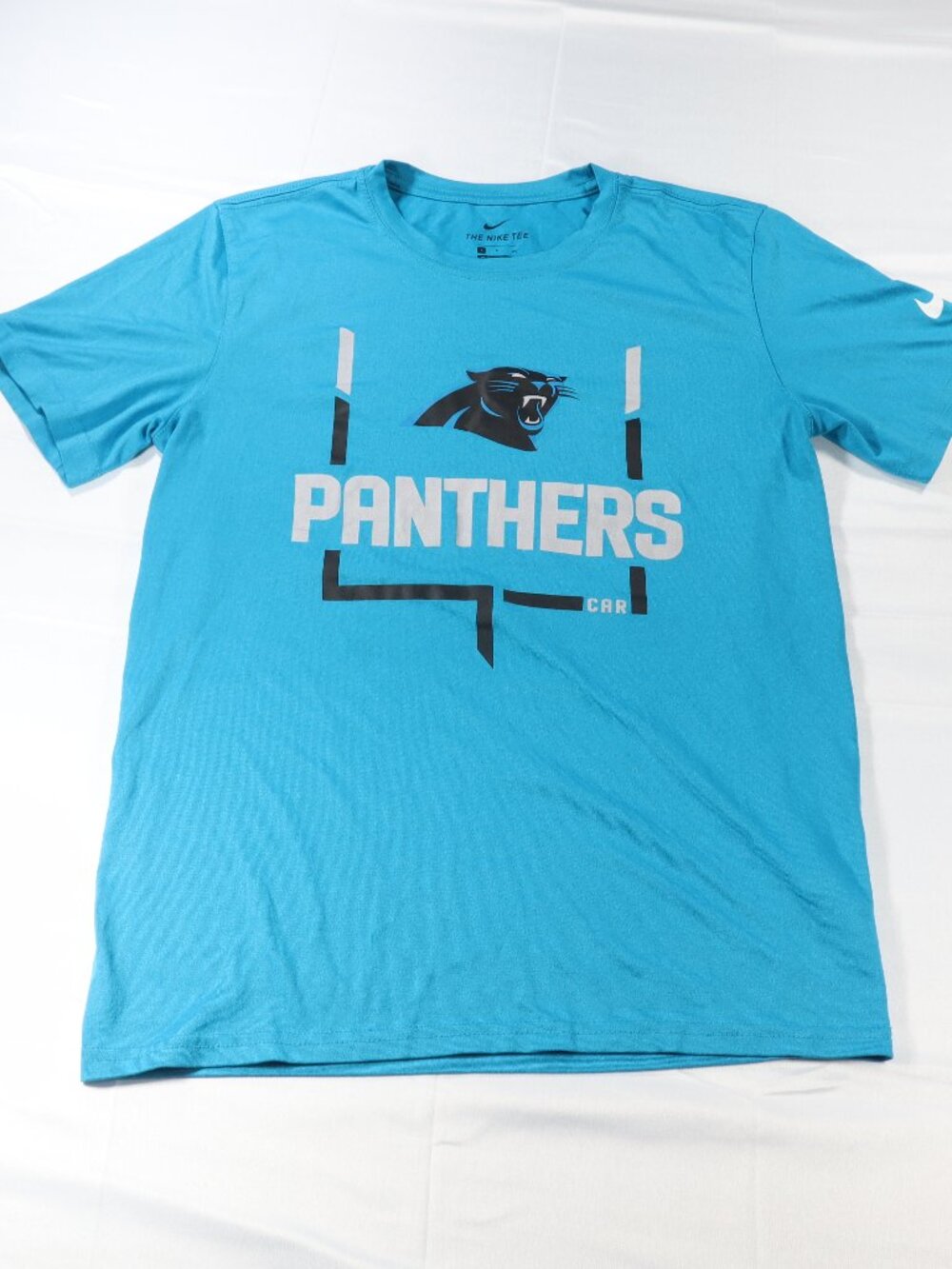 Nike Panthers Short Sleeve Tee - Teal Blue with Black and White Logo